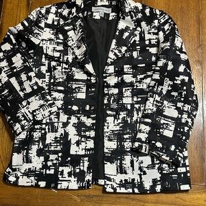 Modern Black and White Geometric‎ Blazer